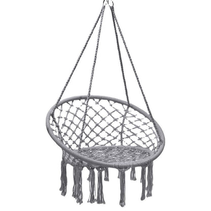 Cotton Hammock Hanging Chair Swings Comfortable Sturdy Knitted For Living Room & Patio