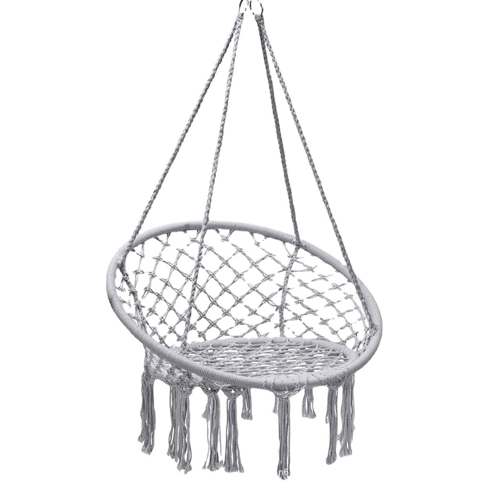 Cotton Hammock Hanging Chair Swings Comfortable Sturdy Knitted For Living Room & Patio
