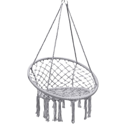 Cotton Hammock Hanging Chair Swings Comfortable Sturdy Knitted For Living Room & Patio