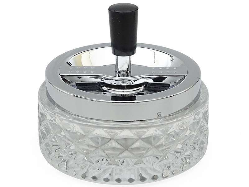 Rotary Glass Ashtray by Cucina & Tavola-  Ø 12 cm