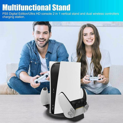 Dual Controller Charging Dock & Console Stand For PS5