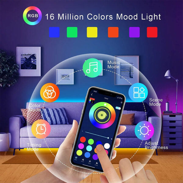 LED Strip Lights with APP and Remote Control