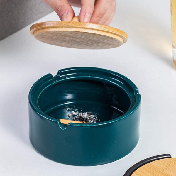 Ceramic Ashtray with Lids