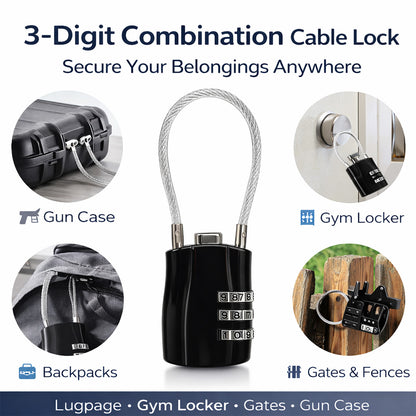 Danny Go 3-Digit Combination Cable Lock DT021