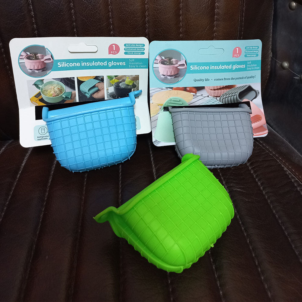 2 Pack Oven Mitt Silicone Pan Pot Holder Heat Resistant Gloves