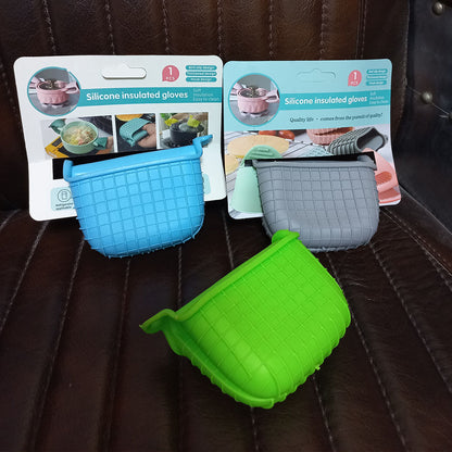 2 Pack Oven Mitt Silicone Pan Pot Holder Heat Resistant Gloves