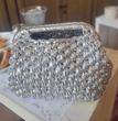 Clutchy Metallic Crochet Bag