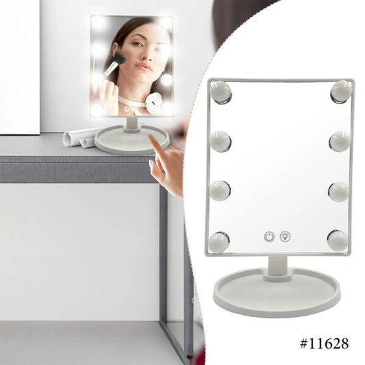 Rotating Illuminated Mirror with 8 Lights