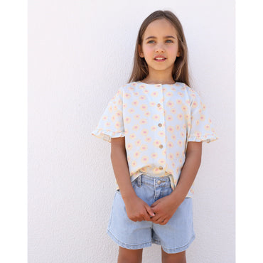 Knot Kids Sunflowers Blouse Girls