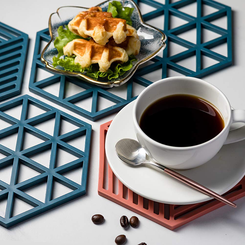 4-Pieces Silicone Mats Flexible Durable Non Slip Coasters