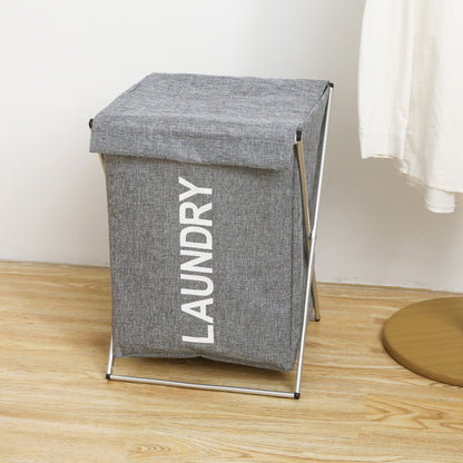 Large Laundry Cloth Hamper Basket With Aluminum Frame