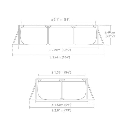 Intex rectangular swimming pool