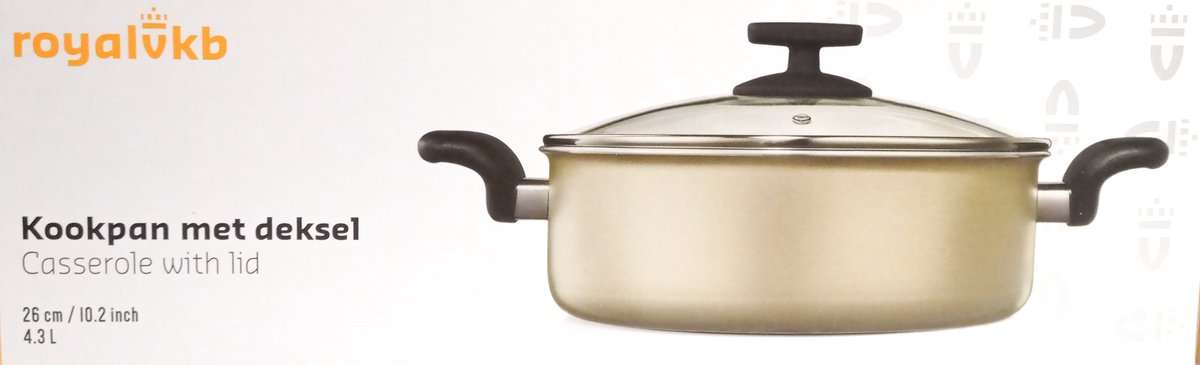 Royal VKB - Casserole with Lid - 4.3 L - 26 cm