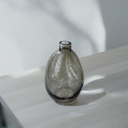 Danny Home Glass Plant Vase Grey 15-cm