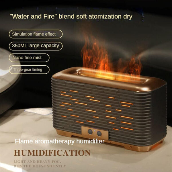 Essential Oil Humidifier Diffuser, Flame 350ml