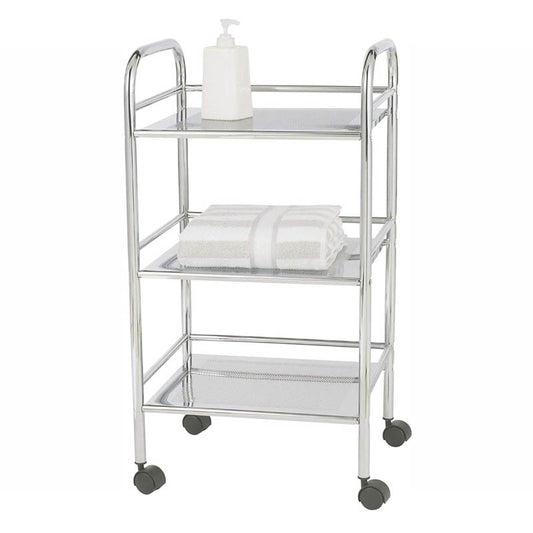 Wenko Exclusive household and bathroom trolley 3 shelves, chrome