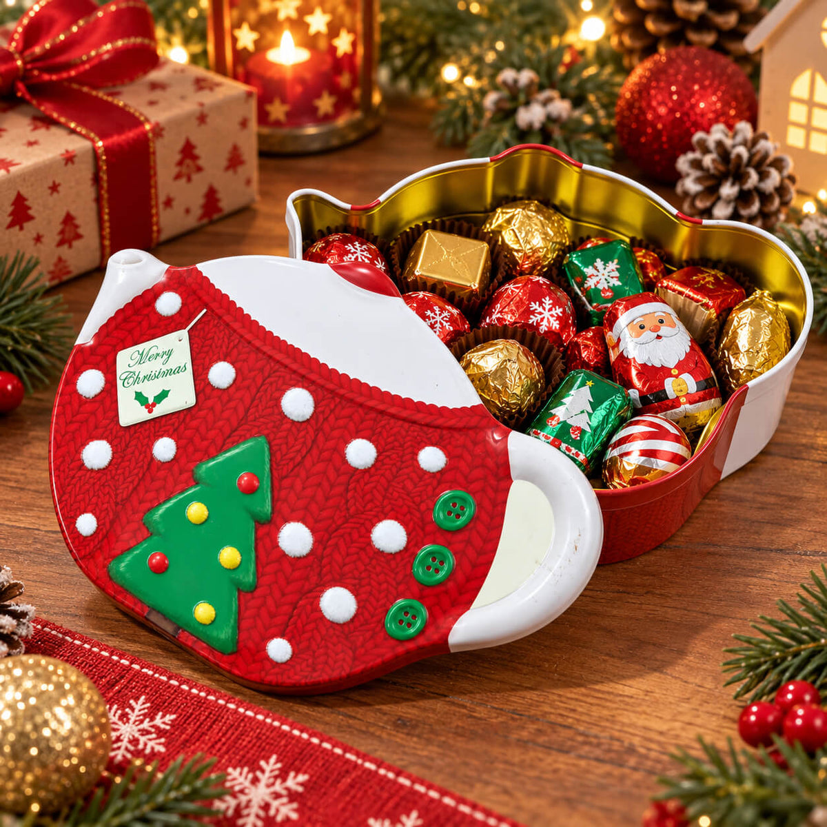 Cucina & Tavola Christmas Decorative Metal Tin