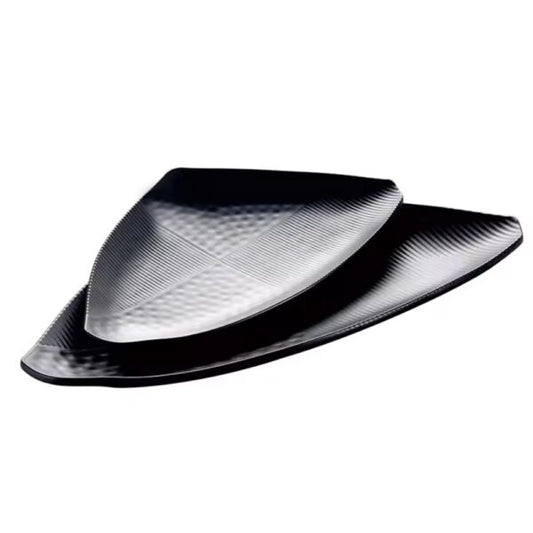 Triangle Plate Black Melamine Dinnerware