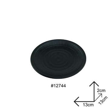 Round Plate Black Melamine Dinnerware