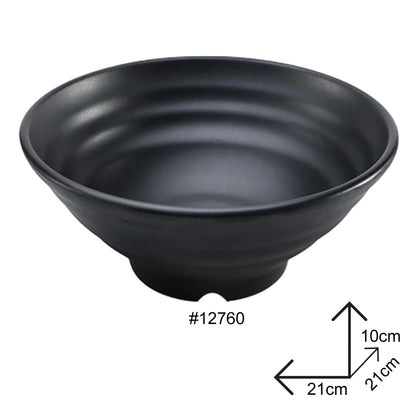 Bowl Black Melamine Dinnerware