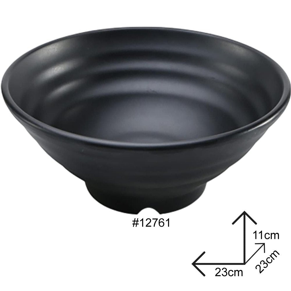 Bowl Black Melamine Dinnerware