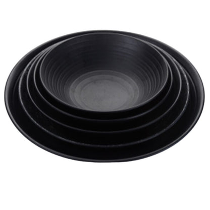 Big Plate Black Melamine Dinnerware