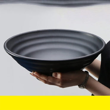 Big Plate Black Melamine Dinnerware