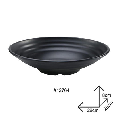 Big Plate Black Melamine Dinnerware