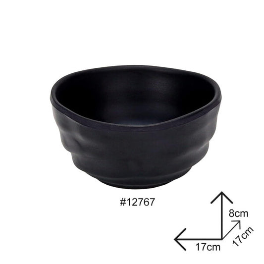 Bowl Black Melamine Dinnerware