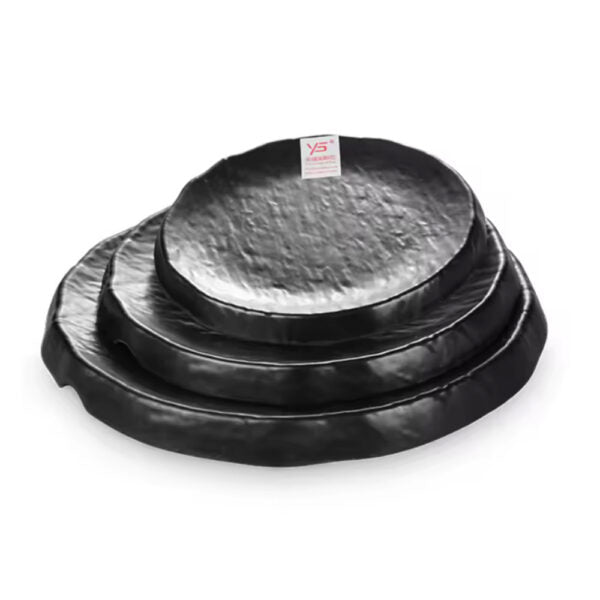 Rock Plate Black Melamine Dinnerware