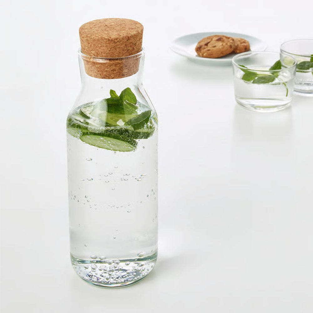 1-Pcs High-Quality Glass Bottle with Cork Lid