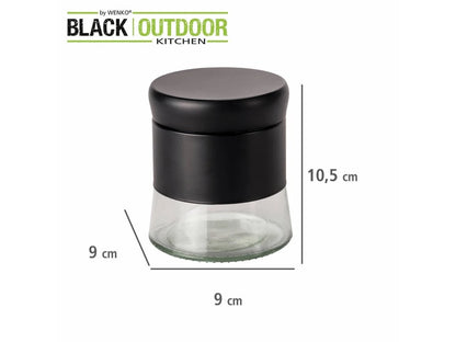 Boga 400ml glass storage box black by Wenko.de