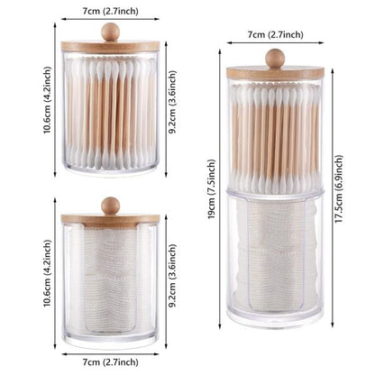 Acrylic Cosmetic Organizer, Cotton Pads Round