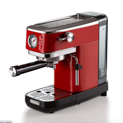 Ariete 1381/13 Moderna Metal Espresso Maker , 15 Bar, 1300W, RED