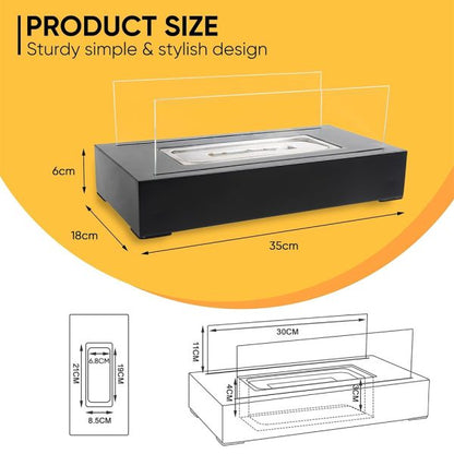 Bio Ethanol Ventless Tabletop Fireplace Indoor&Outdoor
