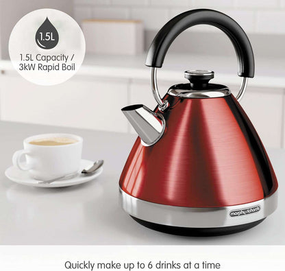 Venture Pyramid Kettle – Brushed Stainless -1.5L by Morphy Richards