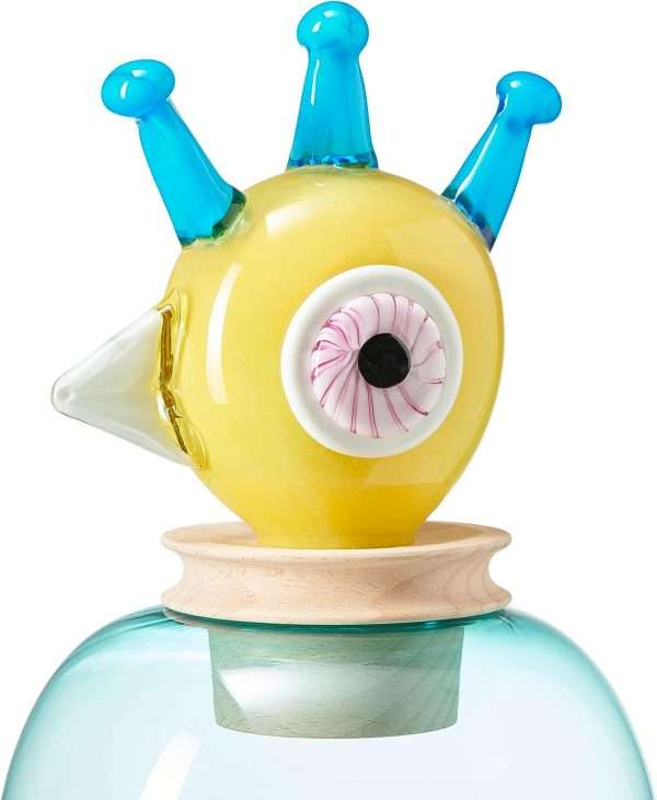 Leonardo Papageno Turquoise Glass Vase – Award-Winning Handmade Design