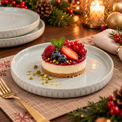 Alpine Lodge Ceramic Serving Plate - Sage Grey - 20 cm set of 2