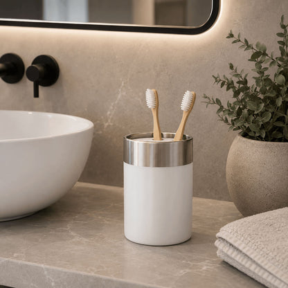 Diaqua Ironclad Porcelain Bathroom Tumbler – White
