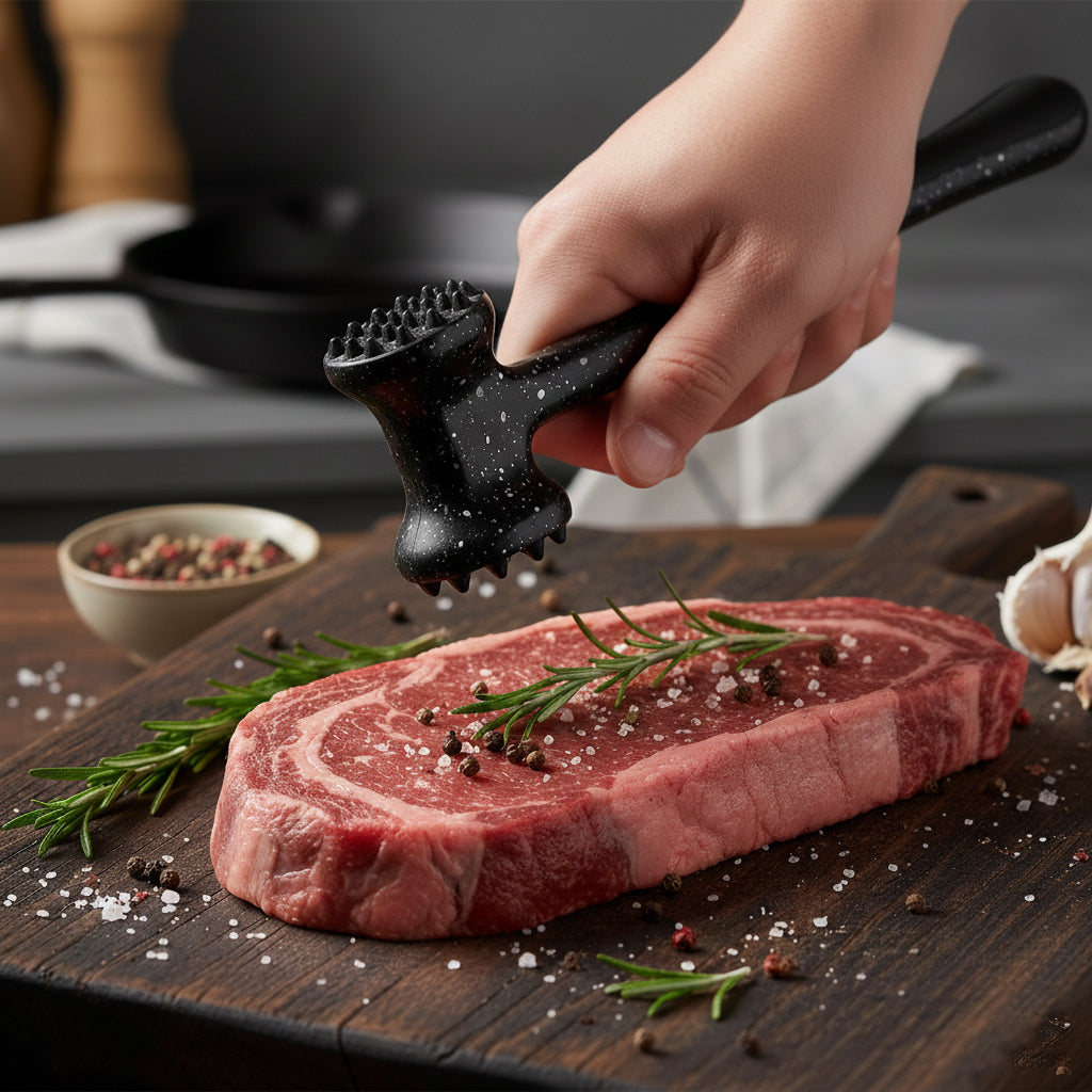 Premium Metal Meat Tenderizer Dual-side Black Granite