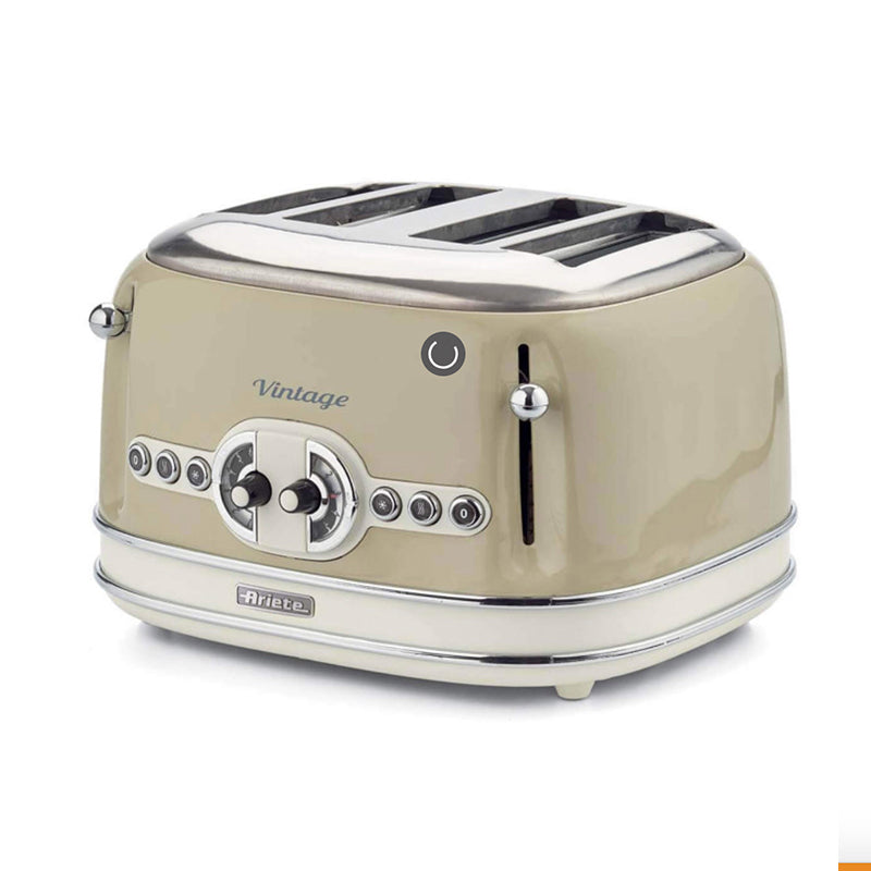 Ariete 153/00 Toaster Stainless Steel, 7 Settings, Defrost & Heating Function, 930W