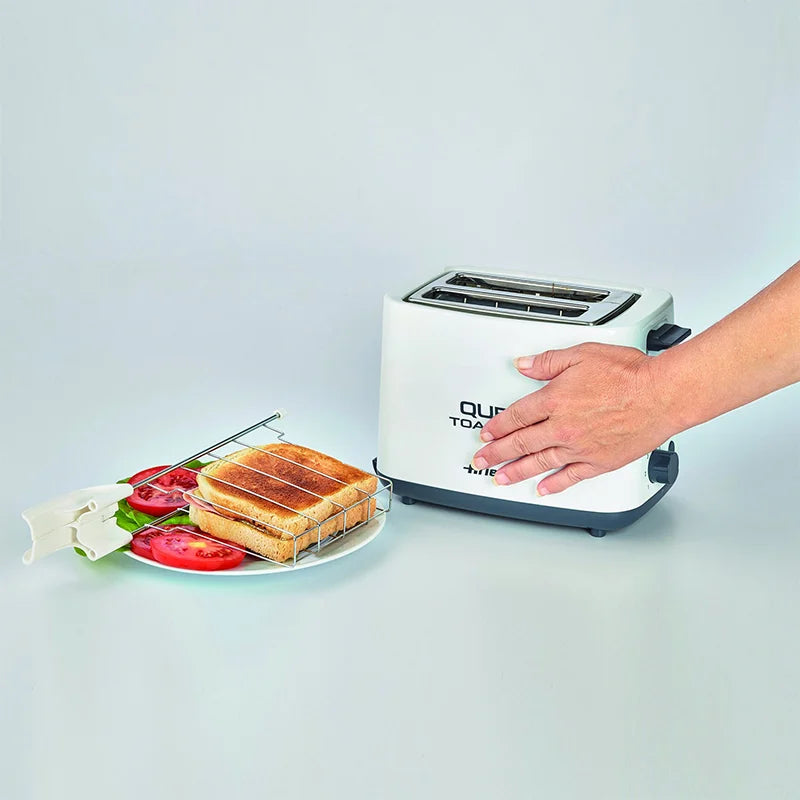 Ariete 157/04 Toaster White/ Blue, 7 Browning Settings, Stop Function,760W