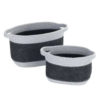 Felt basket Bea dark grey M. By Wenko.de
