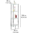 Wenko Bathroom corner rack Yago 4 glass shelves