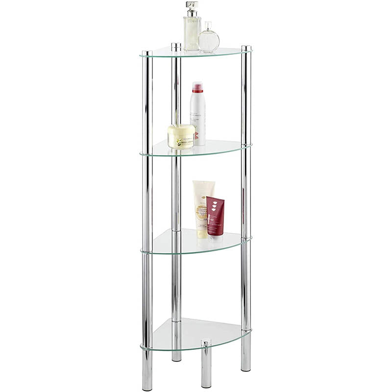 Wenko Bathroom corner rack Yago 4 glass shelves