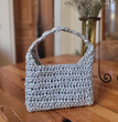 Casual Metallic Crochet Bag