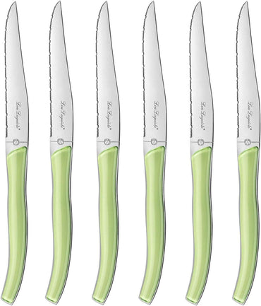 Lou Laguiole Set of 6 Double Serrated Steak Knives