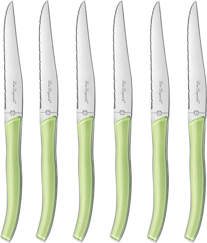 Lou Laguiole Set of 6 Double Serrated Steak Knives