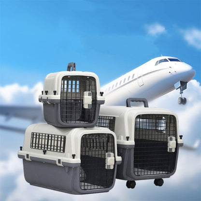 67cm Portable Hard-Sided Pet Carrier with Wheels MB620