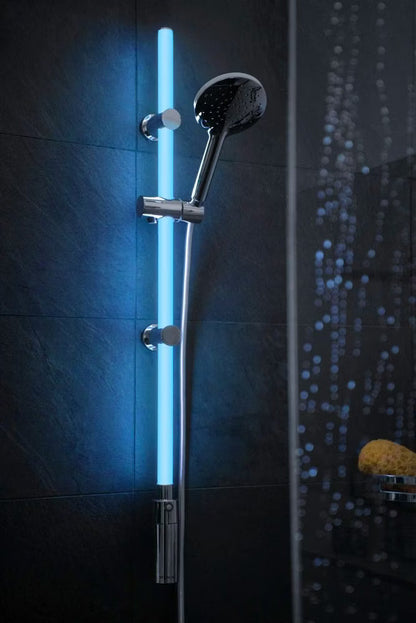 Wenko LED Shower Rail – Award-Winning RGB & Warm White Illuminated Rod with Remote